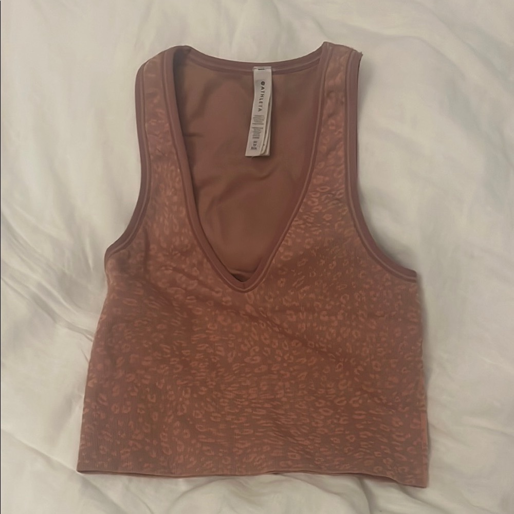 athleta cheetah print tank top